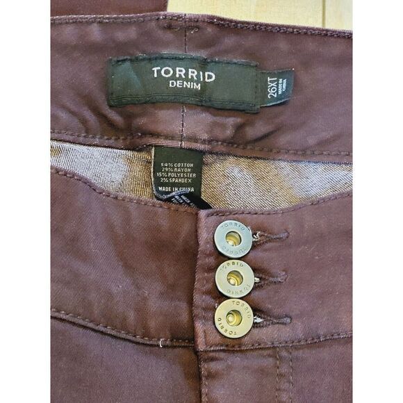 Torrid 26XT Tall Denim Purple Jeans Stretch Boot Cut 3XT 3 Button Closure‎ - Picture 8 of 8